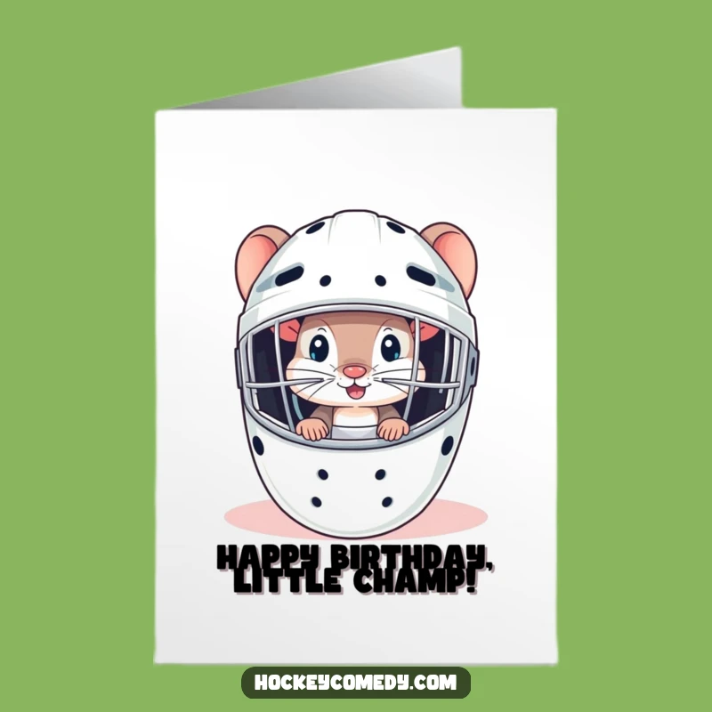 Free Printable Curious Mouse Goalie Birthday Card - Funny Downloadable DIY Gift