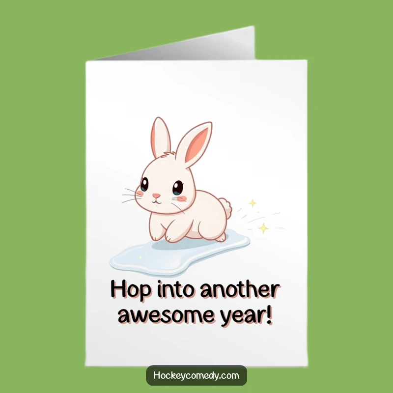 Free Printable Sparkle Rabbit Birthday Card - Cute & Funny Downloadable Gift