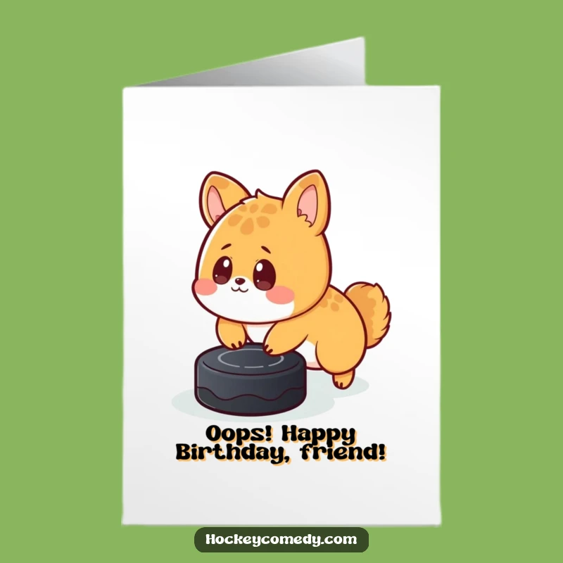 Funny Free Printable Birthday Card: Surprised Tripping Animal - Easy DIY Downloadable Gift