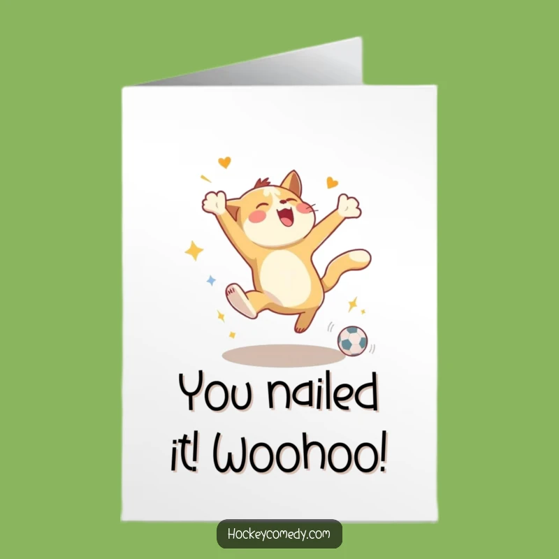 Free Printable Congrats Card: Energetic Animal Goal Celebration - Joyful DIY Downloadable