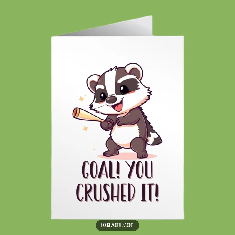 Free Printable Badger Hockey Congrats Card - Humorous Downloadable DIY Celebration