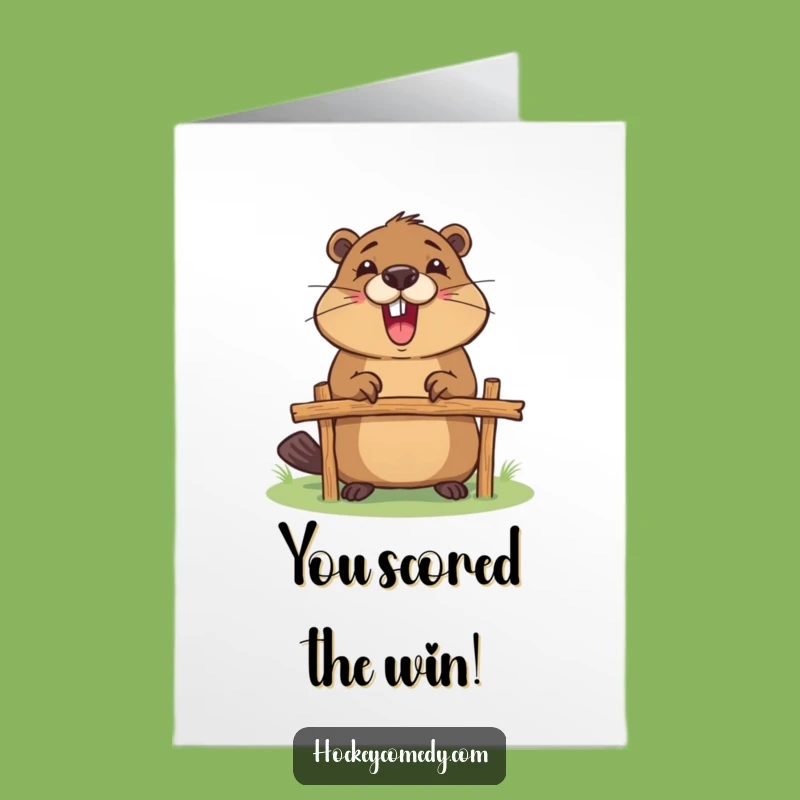 Free Printable Beaver Congrats Card: Tiny Goal Builder Downloadable for Success