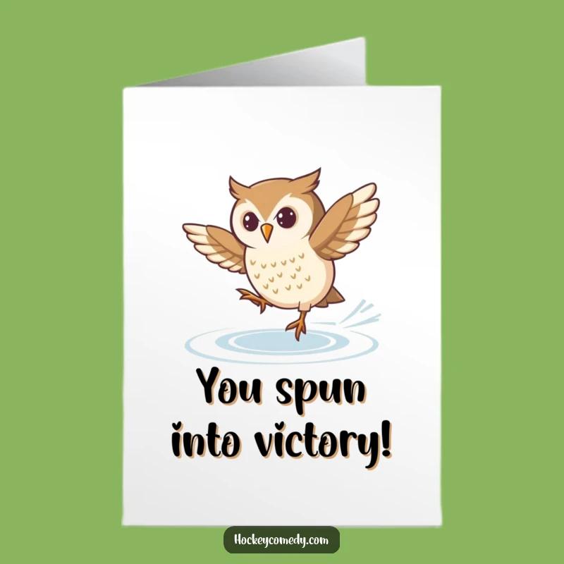 Free Printable Owl Congrats Card: Amazing Ice Spin Downloadable for Wins