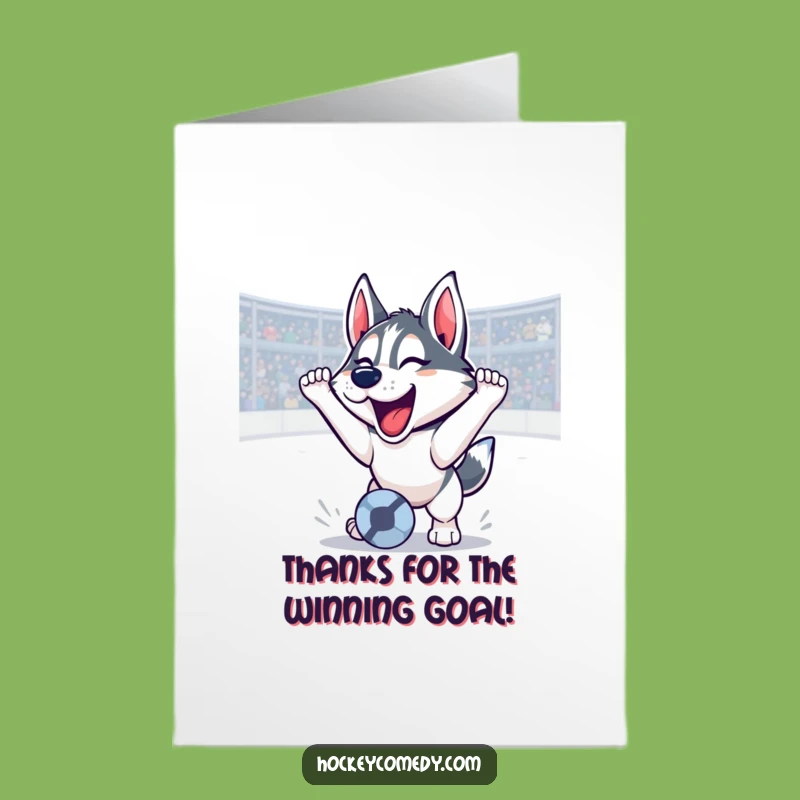 Free Printable Husky Thank You Card: Funny Downloadable Gift for Dog Lovers