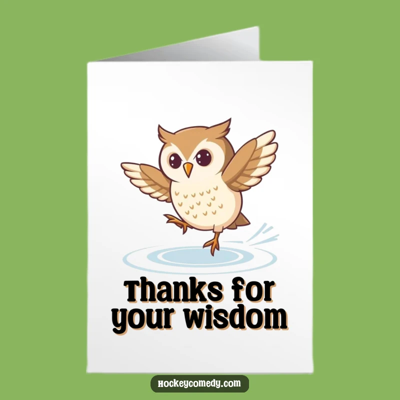 Free Printable Owl Thanks Card: Grateful Spinner Downloadable for Appreciation