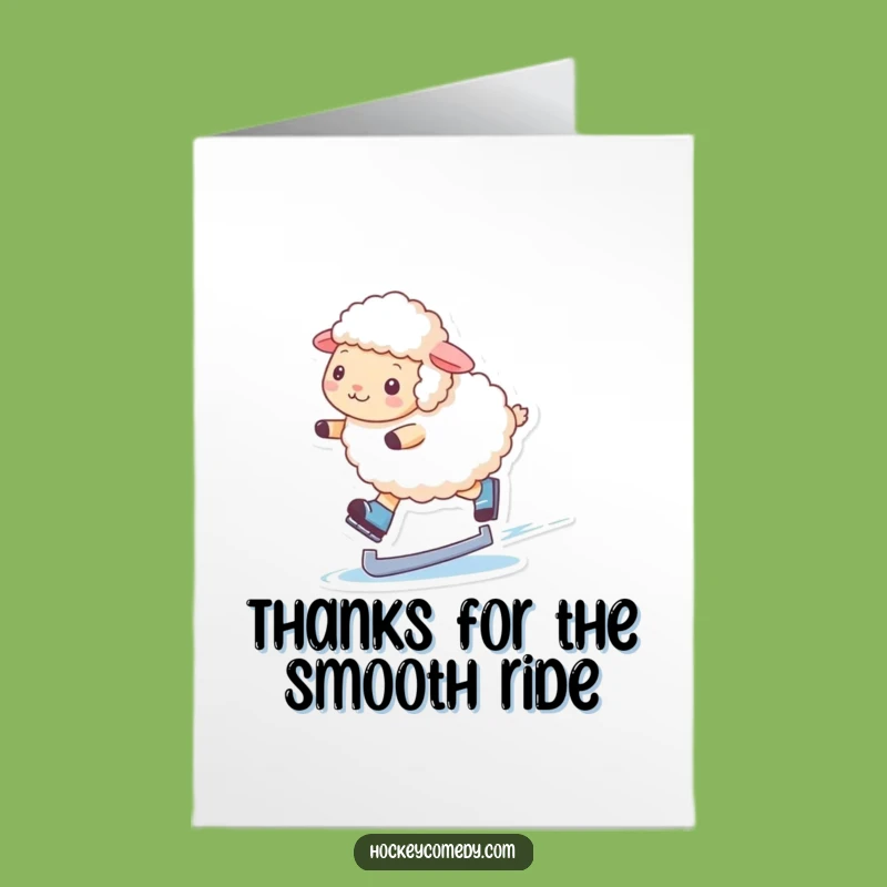 Free Printable Sheep Thanks Card: Grateful Glider Downloadable for Appreciation