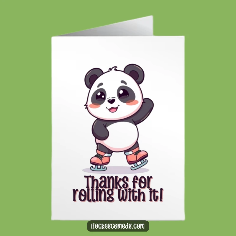 Free Printable Thank You Card: Wobbly Panda's Gratitude - Funny Downloadable Gift!