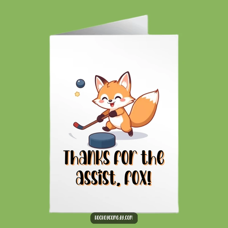 Free Printable Thank You Card: Fox's Enthusiastic Miss - Funny Downloadable Gift!
