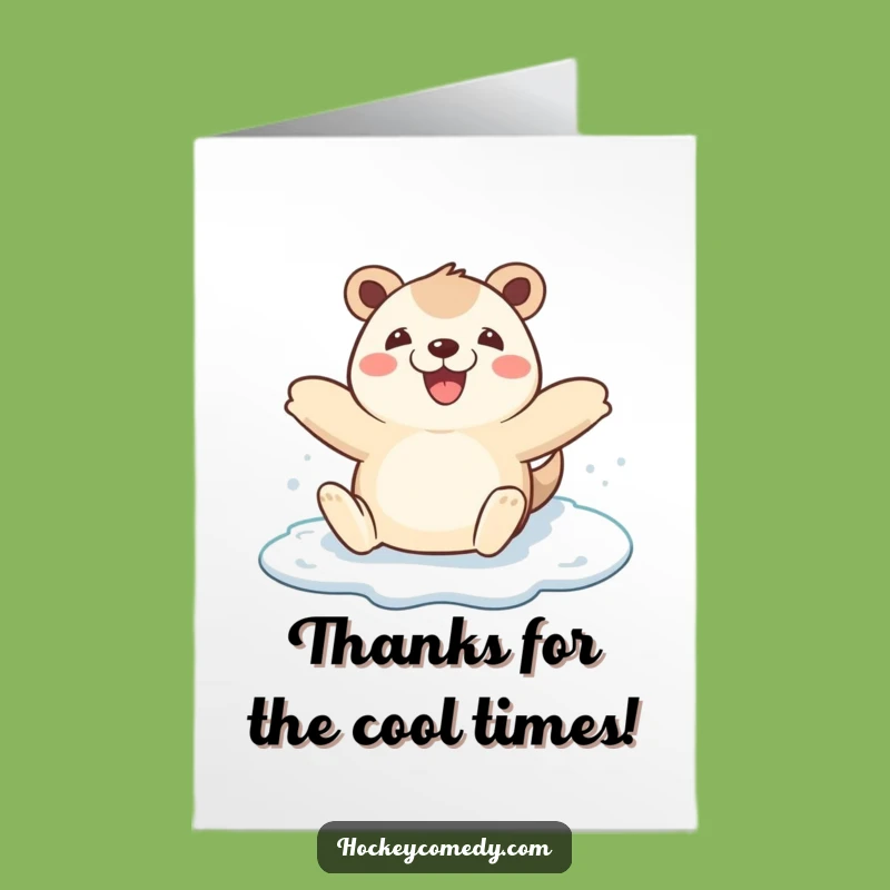 Free Printable Thank You Card: Thankful Ice Glide Digital Download
