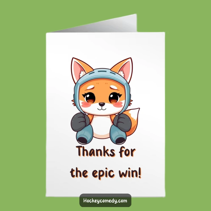 Free Printable Thank You Card: Fox Says Thanks (Confusedly)