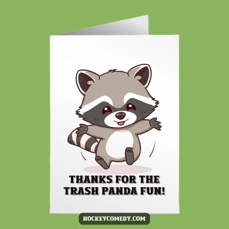 Free Printable Raccoon Thank You Card: Hilarious Slide for Funny Gratitude Gift