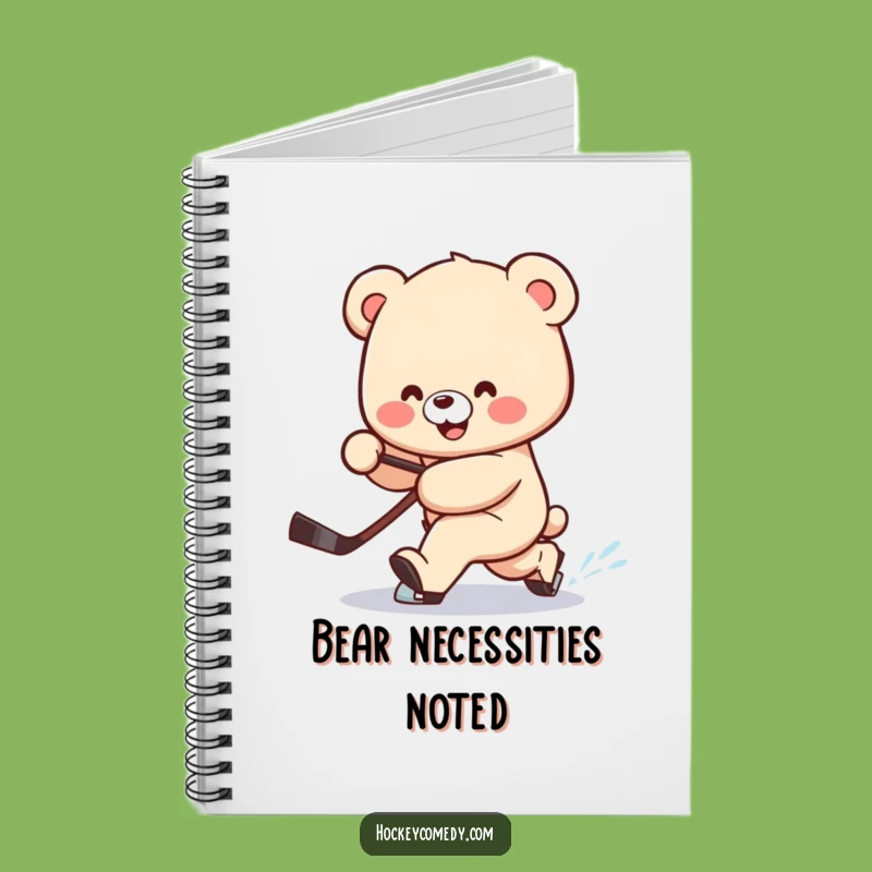 Funny Bear Hockey Notebook: Clumsy Deke Journal for Notes