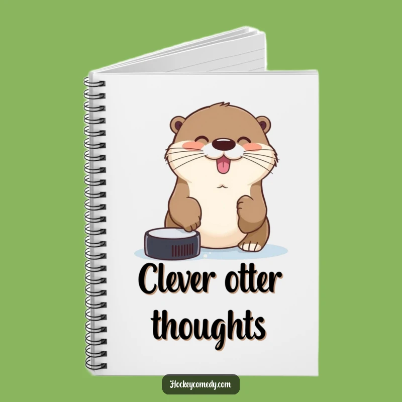 Funny Otter Hockey Notebook - Cheerful Sports Diary, Gift