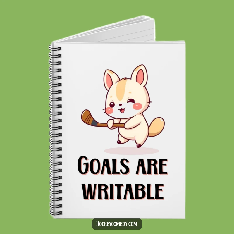 Funny Animal Hockey Notebook - Game Plans, Cheerful Notes, Perfect Gift for Athletes
