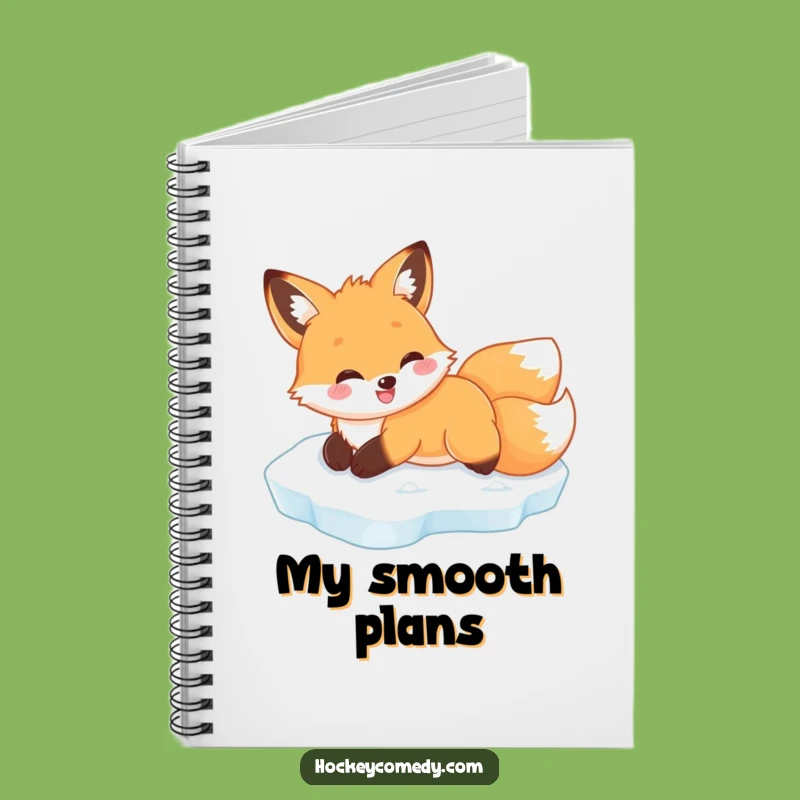 Funny Fox Ice Slide Notebook: Journal Your Adventures, Perfect Funny Gift for Writers