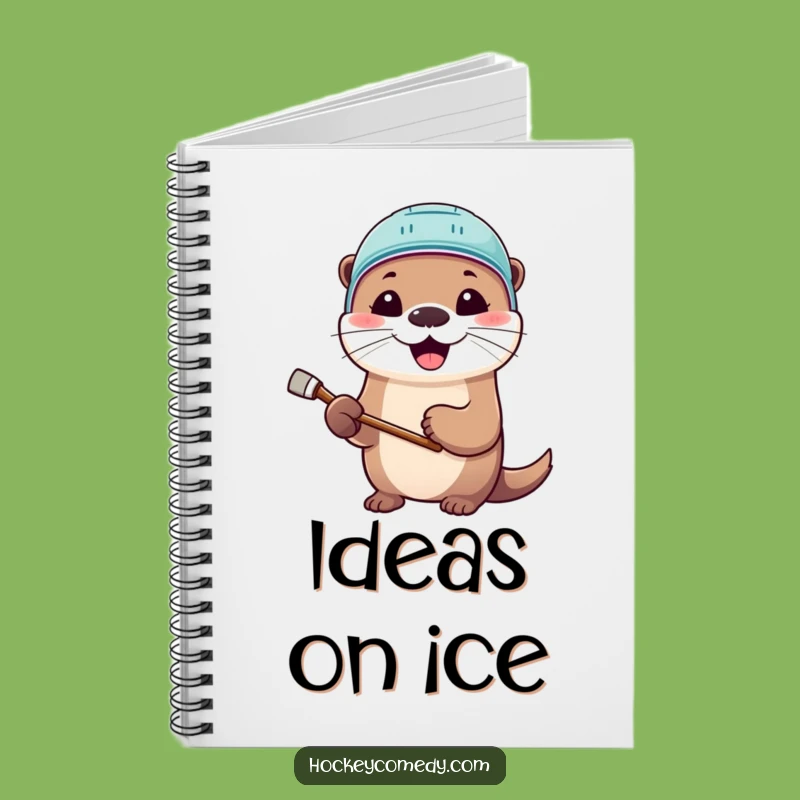 Funny Otter Hockey Notebook: Cute Helmet Journal for Ideas
