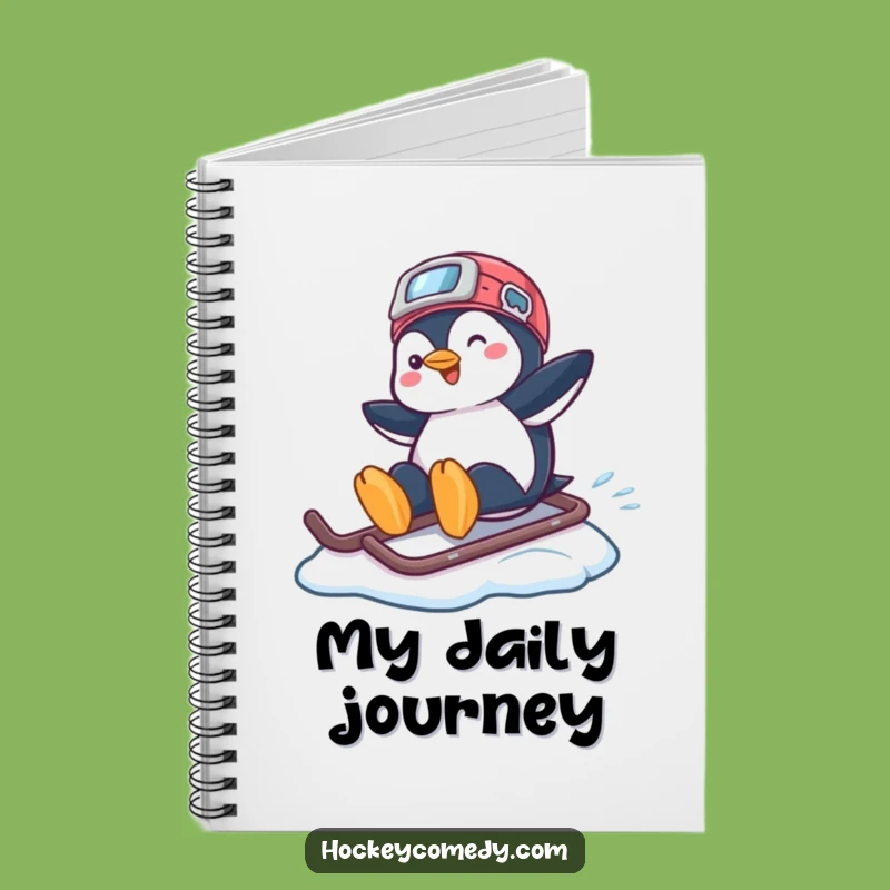 Funny Penguin Hockey Helmet Notebook - Jot Down Your Cool Ideas!