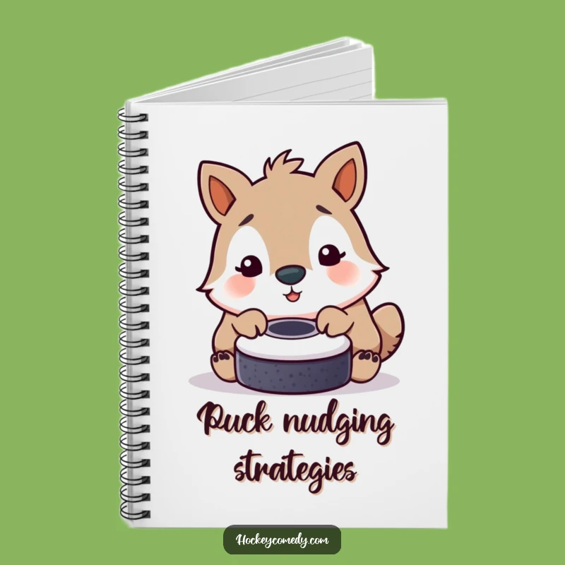 Funny Playful Animal Notebook - Jot Notes with Puck Nudge Humor Gift
