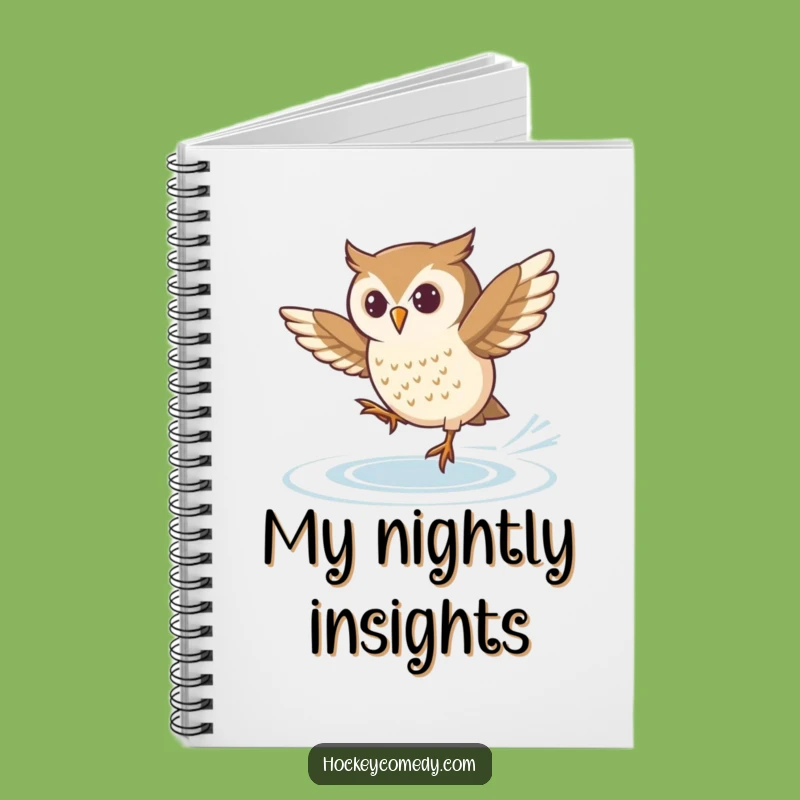 Funny Skating Owl Notebook: Jot Down Your Goals with Determination
