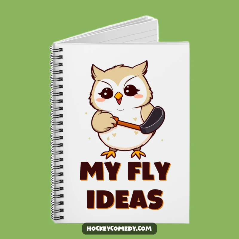 Funny Owl Hockey Notebook: Jot Down Ideas with a Giggling Bird!
