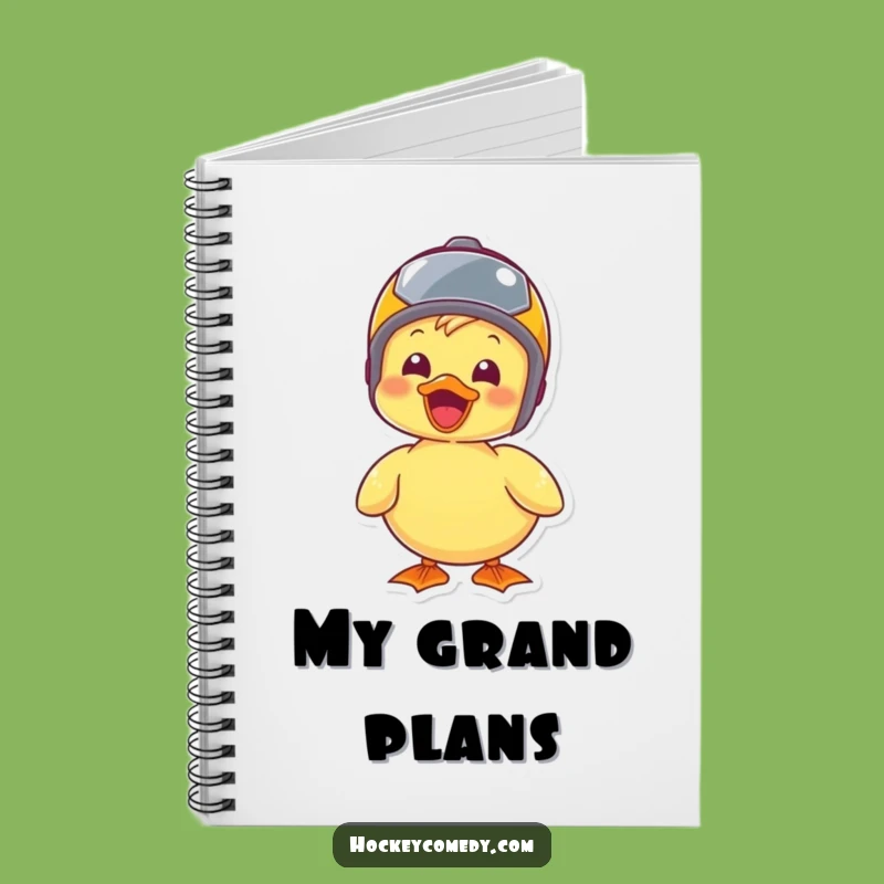 Funny Duck Helmet Notebook: Jot Down Adventures with Joy