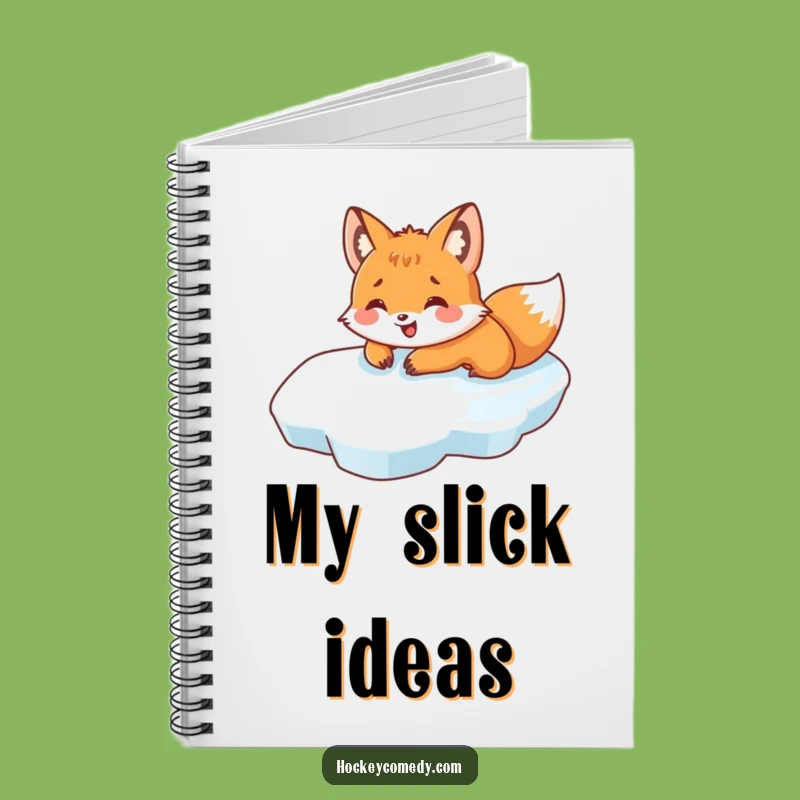 Funny Fox Belly Slide Notebook - Journal Your Winter Adventures