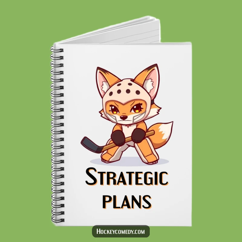Funny Fox Goalie Notebook: Jot Down Your Winning Plays
