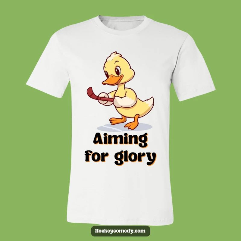 Funny Duck Hockey T-Shirt: Unbalanced Slap Shot Makes a Hilarious Fan Gift