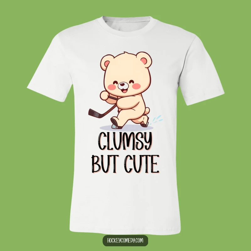Funny Bear Hockey T-Shirt: Clumsy Deke Tee for Fans