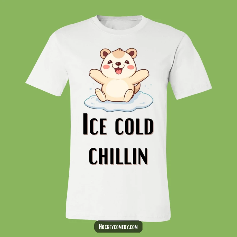 Funny Animal Ice Skating T-Shirt - Comedic Winter Fun Tee Gift