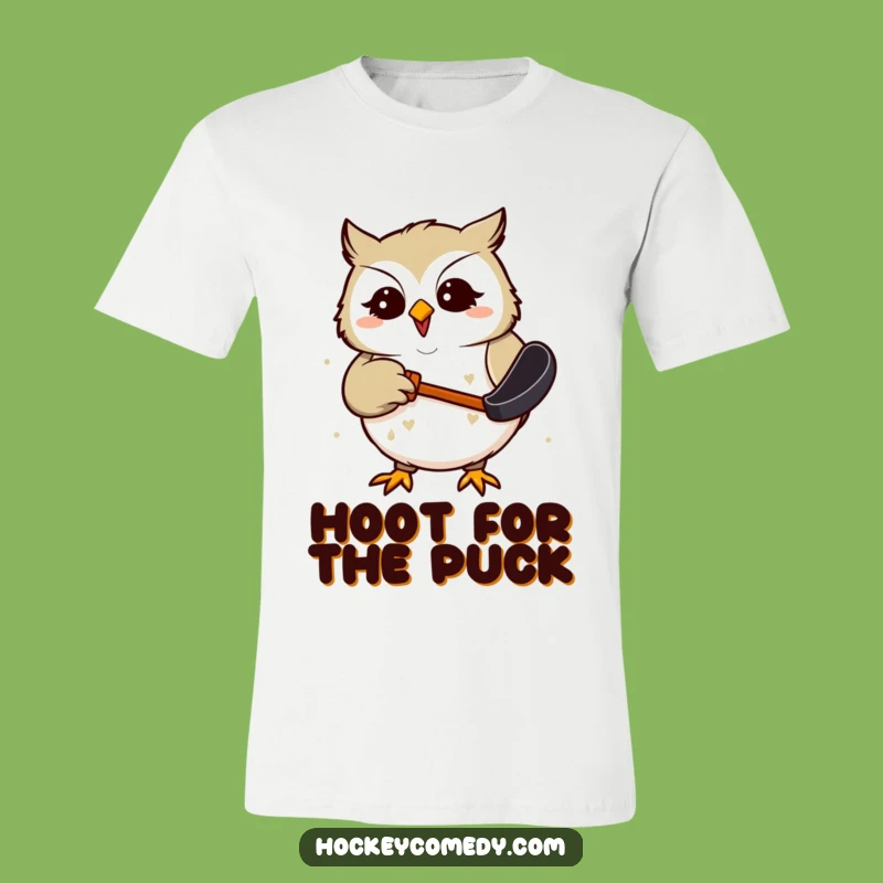 Funny Owl Hockey T-Shirt: Show Off Your Giggles and Game Spirit!