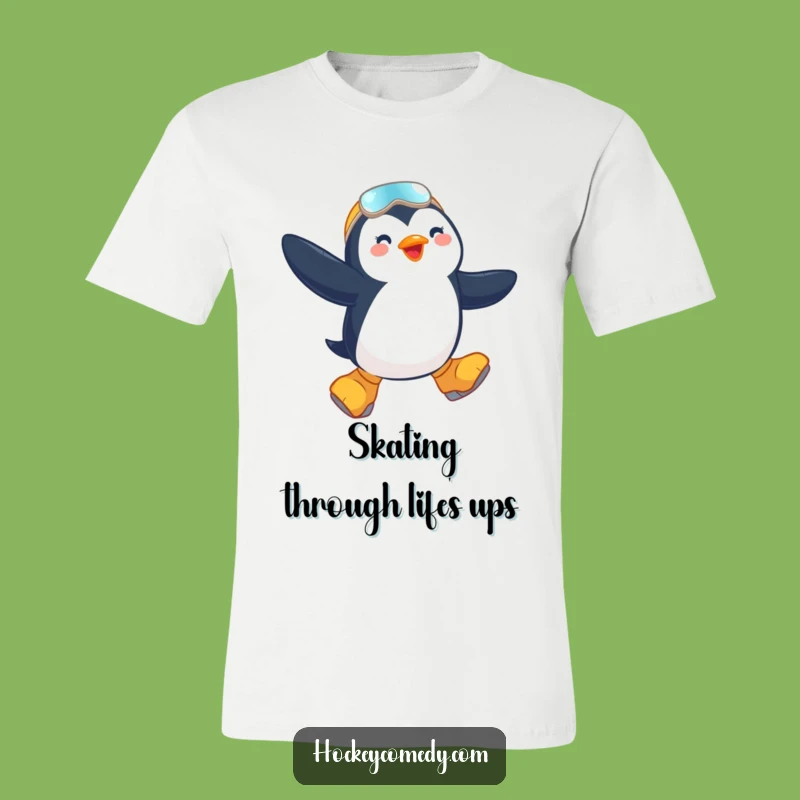 Funny Penguin Skater T-Shirt - Show Your Aerial Acrobatics!
