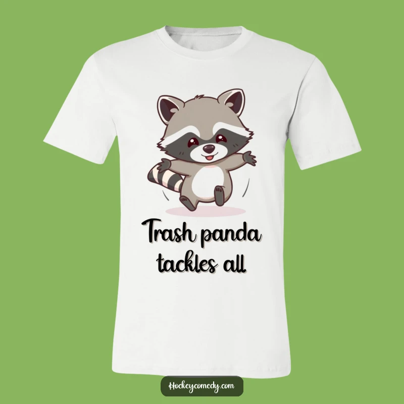 Funny Raccoon T-Shirt: Playful Animal Slide Tee, Perfect Humorous Gift