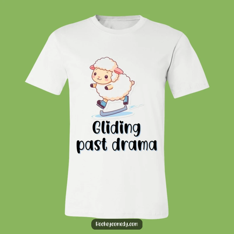 Funny Skating Sheep T-Shirt: Show Off Your Graceful Moves (or Lack Thereof)