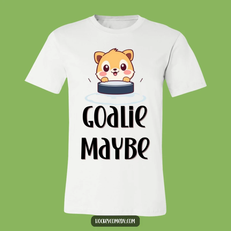 Funny Surprised Animal Hockey T-Shirt - Hilarious Fast Puck Reaction Tee