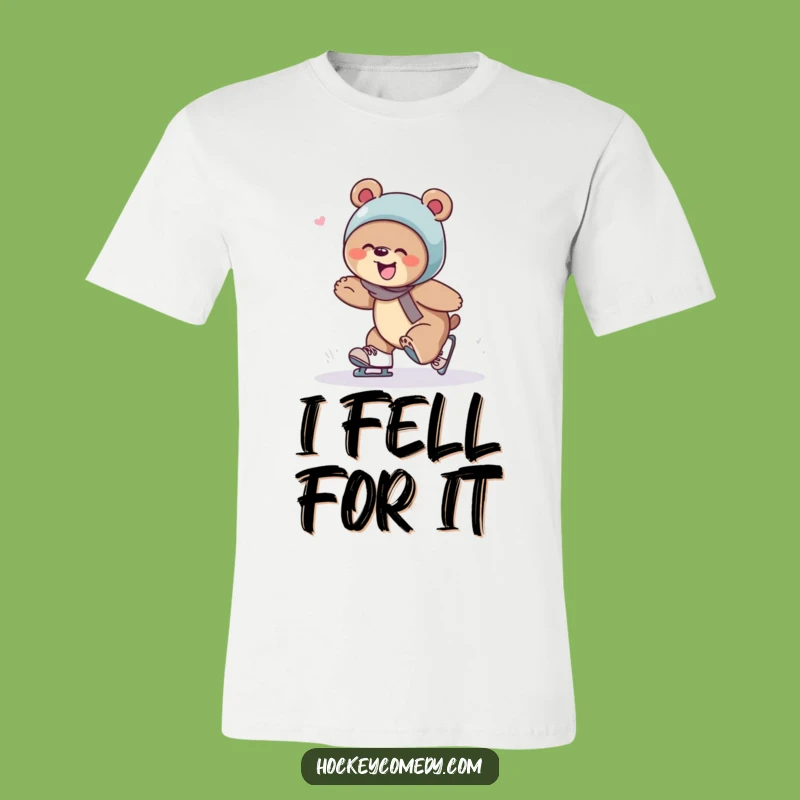 Funny Bear Skater T-Shirt: Wear Your Giggles with Clumsy Charm