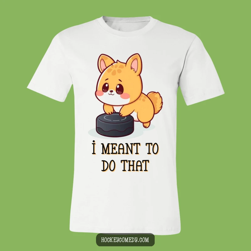 Funny Animal Puck Trip T-Shirt - Surprised Pet Tee