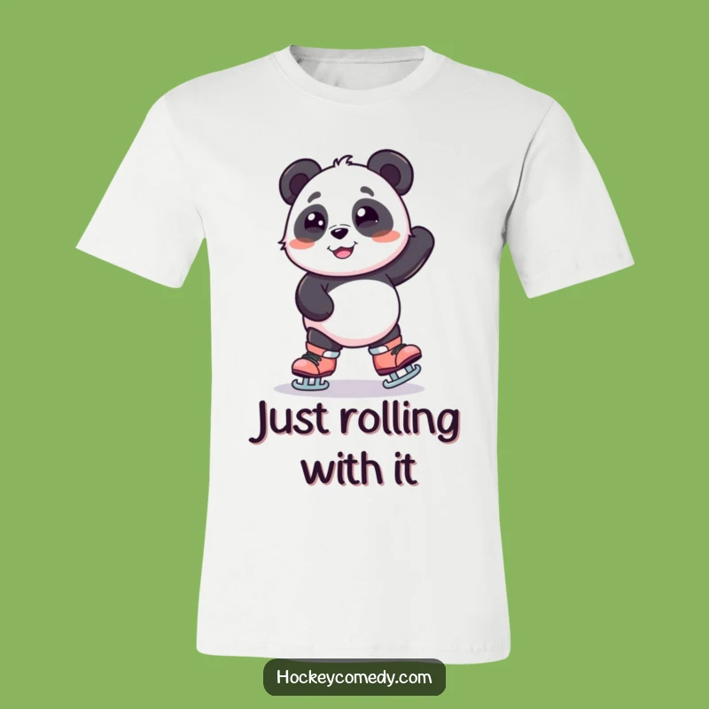 Funny Panda Skating T-Shirt - Wobbly Bear Graphic Tee, Perfect Funny Gift
