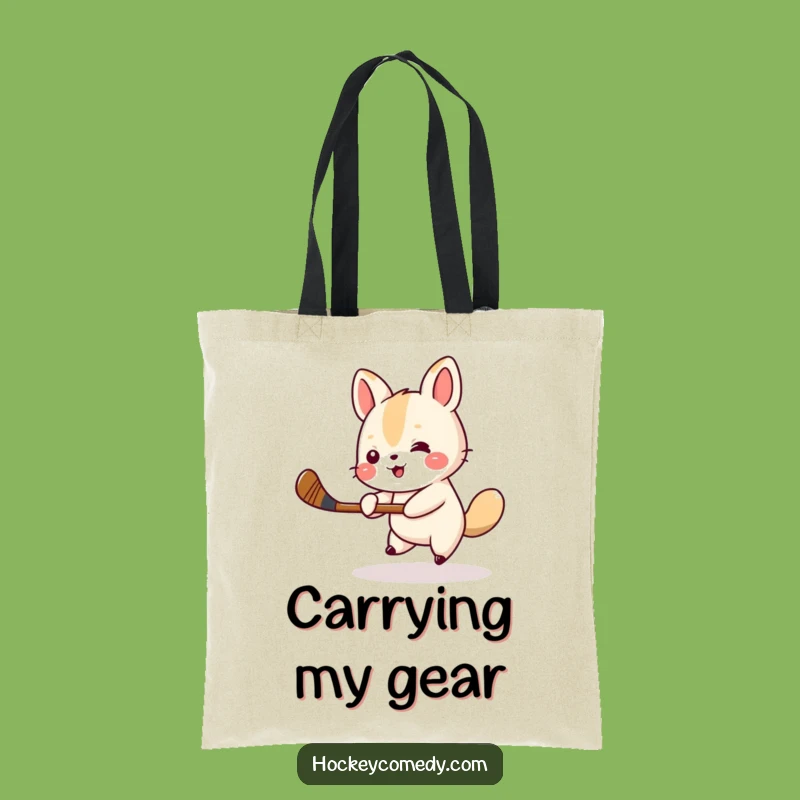 Funny Animal Hockey Tote Bag - Carry Your Game, Sporty Accessory, Perfect Gift
