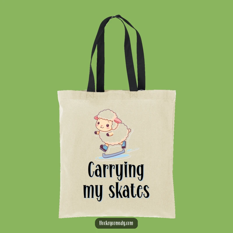 Funny Skating Sheep Tote Bag: Carry Your Essentials with Grace and Giggles