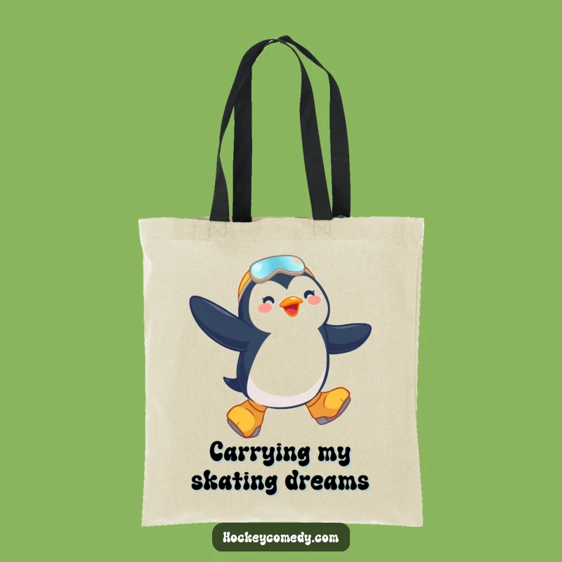 Funny Penguin Skater Tote Bag - Carry Your Joyful Spirit!