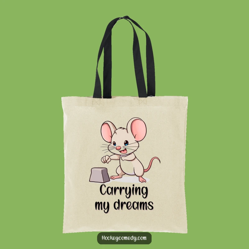 Funny Brave Mouse Tote Bag - Durable Goal Getter Canvas Bag, Ideal Gift!