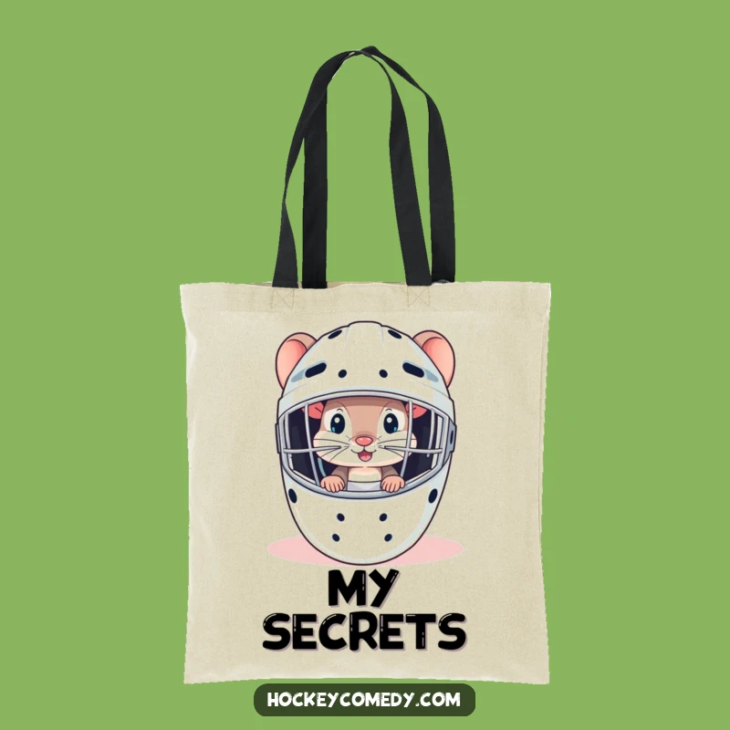 Funny Mouse Goalie Tote Bag: Carry Your Gear with Curious Style
